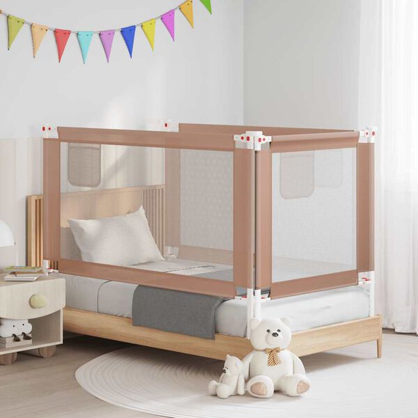 vidaXL Sponda Letto di Sicurezza per Bambini Talpa 140x25cm in Tessuto