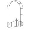 vidaXL Arco da Giardino con Porta Nero 138x40x238 cm in Ferro