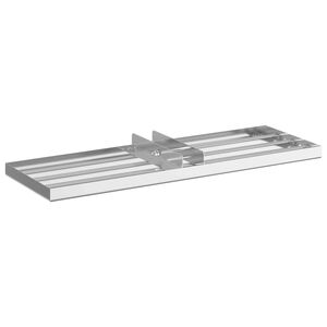 vidaXL Rastrello livellatore da giardino Argento Acciaio inossidabile