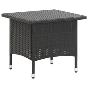 vidaXL Tavolino da T&egrave; Nero 50x50x47 cm in Polyrattan