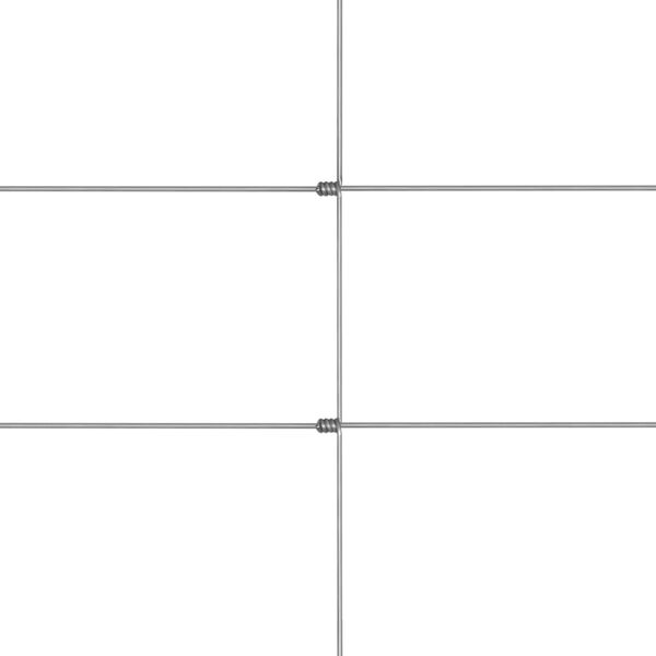 vidaXL Recinzione da Giardino in Acciaio Zincato 50x1,5 m Argento