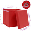 vidaXL Scatole Portaoggetti con Coperchi 10pz Rosse 32x32x32cm Tessuto