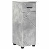 vidaXL Mobile da Bagno con cassetto Grigio cemento 30 x 35 x 80 cm
