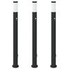 vidaXL Lampioni a dissuasore con sensore e presa 3 pz 110 cm Acciaio Inox IP44