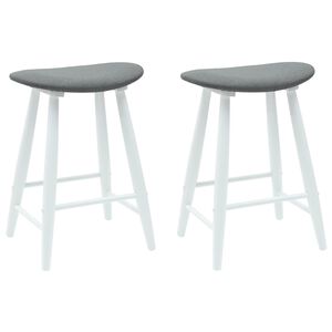 vidaXL Sedie da pranzo 2 pcs Bianco 46 x 37 x 63 cm