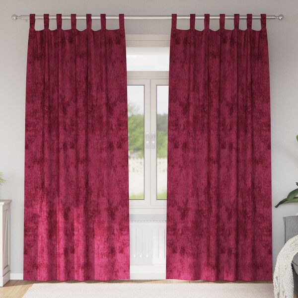 vidaXL Tende in Velluto 2 pcs Rosso vino 225 x 140 cm Velluto