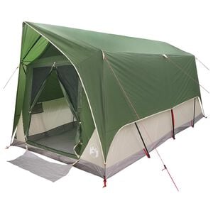 vidaXL Tenda a tunnel con tetto Verde 8 persone Poliestere e Acciaio