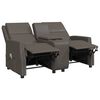 vidaXL Poltrona Massaggiante Reclinabile a 2 Posti Grigia Similpelle