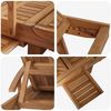 vidaXL Lettino prendisole 1-persona 2 pcs Marrone Legno di teak solido
