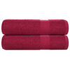 vidaXL Asciugamani da Doccia FROGN 2 pz Bordeaux 70x140 cm 360 g/m&sup2;