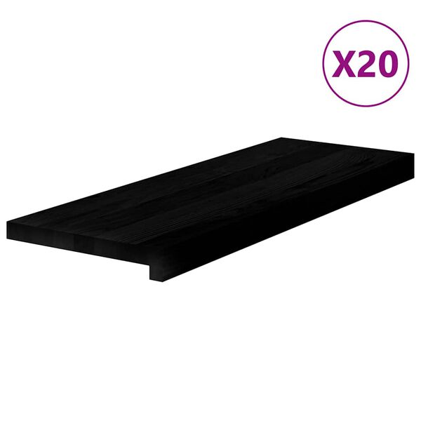 vidaXL Gradini 20 pz Marrone Scuro 70x25x2 cm Legno Massello Rovere