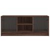 vidaXL Mobile Porta TV con Ante in Vetro Rovere Marrone 102x37x42 cm