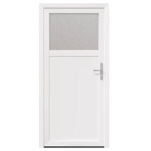 vidaXL Porta d'ingresso laterale 98 x 198 cm PVC Bianco