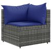 vidaXL Set Divani da Giardino 11 pz con Cuscini in Polyrattan Grigio