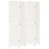 vidaXL Divisorio Ambienti 4Pannelli Bianco Legno Massello di Paulownia