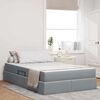 vidaXL Letto con contenitore e materasso Grigio chiaro 120 x 190 cm