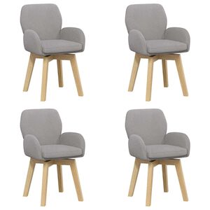 vidaXL Sedie da pranzo girevoli 4 pz Boucl&eacute; Grigio Chiaro