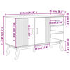 vidaXL Credenza OLDEN Marrone 114x43x73,5 cm in Legno Massello di Pino