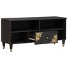 vidaXL Mobile TV Nero 100 x 33 x 46 cm Legno di mango massello