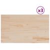 vidaXL Piani Tavolo 3 pz 80x47x1,7 cm Rettangolare Legno Massello Pino