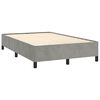 vidaXL Letto a Molle Materasso e LED Grigio Chiaro 120x190 cm Velluto