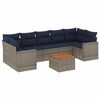 vidaXL Set Divani da Giardino 8 pz con Cuscini Grigio in Polyrattan