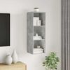vidaXL Mobile TV a Parete Grigio Cemento 37x37x107cm Legno Multistrato