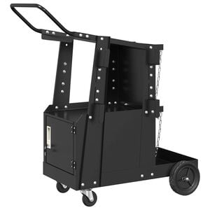 vidaXL Carrello per saldatura Nero 91 x 47 x 96 cm Acciaio