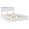 vidaXL Letto con Contenitore Bianco 140 x 200 cm Legno multistrato
