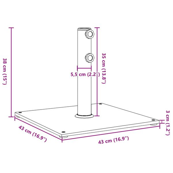 2042802 SET BASE Per Ombrellone 4 Pz Con Supporto A Croce 100 Kg PP EUR 116,99 - IT