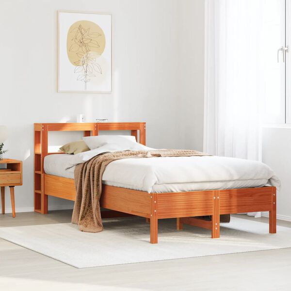 vidaXL Letto senza Materasso Marrone Cera 100x200 cm in Legno di Pino