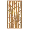vidaXL Decorazione Muro da Giardino 105x55 cm Bambù in Acciaio Corten