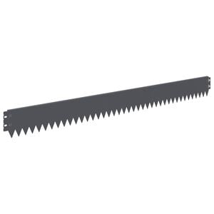 vidaXL Bordura per Prato 10 pcs 103 x 10 cm Acciaio Antracite