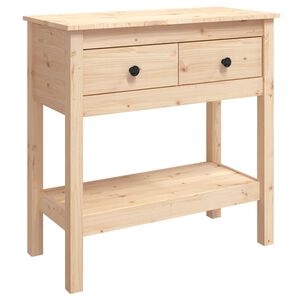 vidaXL Tavolo Consolle 75x35x75 cm in Legno Massello di Pino