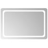 vidaXL Specchio da bagno LED Trasparente 90 x 60 cm vetro temperato