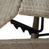vidaXL Lettini Prendisole 2pz con Tavolino Grigio Chiaro in Polyrattan