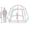 vidaXL Tenda Familiare Igloo 6 Persone Grigia Arancione Impermeabile