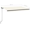 vidaXL Tenda da Sole Retrattile Manuale 400x350 cm Crema