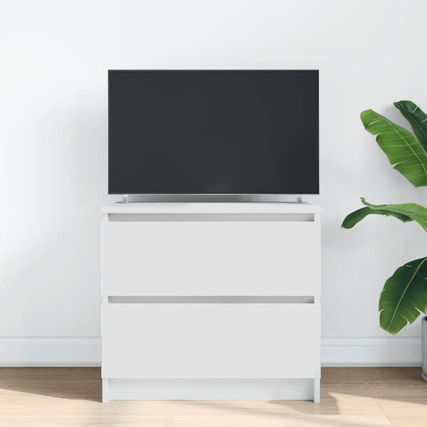 vidaXL Mobile Porta TV Bianco 60x35x54 cm in Legno Multistrato