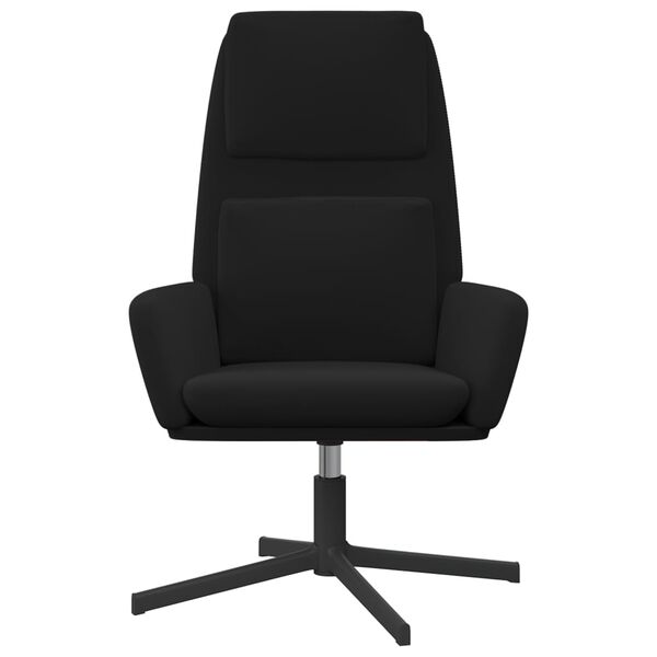 vidaXL Poltrona Relax Nera in Velluto