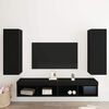 vidaXL Mobile TV da Parete 2 pcs Rovere Nero 30,5 x 30 x 90 cm