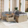 vidaXL Set da Pranzo per Giardino Beige e grigio 100 x 55 x 73 cm