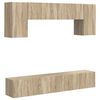 vidaXL Set mobile TV 4 pcs Rovere Sonoma Legno multistrato