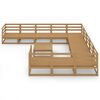 vidaXL Set Divani da Giardino 12 pz in Legno Massello di Pino