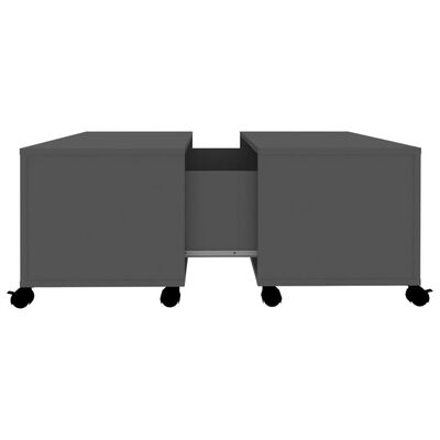 vidaXL Tavolino da Salotto Grigio 75x75x38 cm in Legno Multistrato