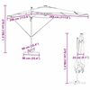 vidaXL Ombrellone Talpa 286 x 285 x 270 cm Alluminio
