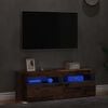 vidaXL Mobili Porta TV con LED 2 pz Legno Antico in Legno Multistrato