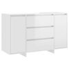 vidaXL Credenza con 3 Cassetti Bianco Lucido 120x41x75cm in Truciolato
