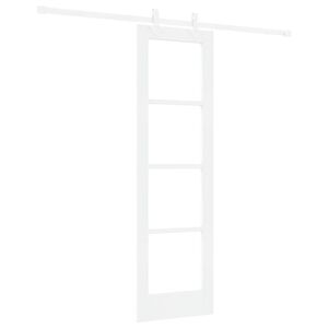 vidaXL Porta scorrevole 61 x 198,5 cm Legno massello di pino e vetro