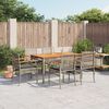 vidaXL Set da Pranzo da Giardino 7 pz con Cuscini in Polyrattan Grigio